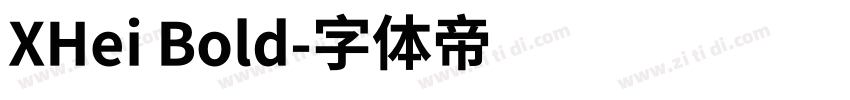 XHei Bold字体转换